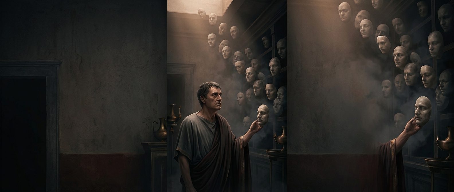 Romans kept lifelike masks of their dead