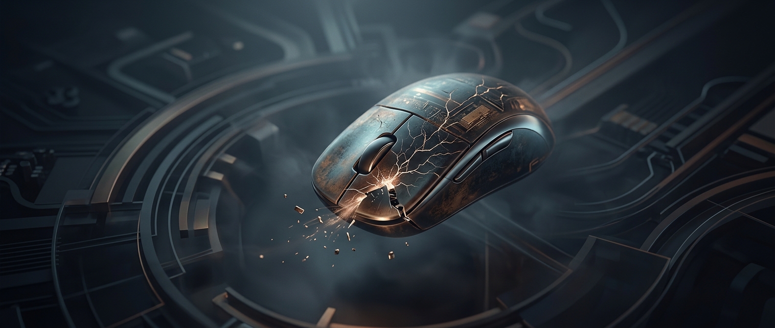 Clicking a mouse repeatedly will snap the microswitch