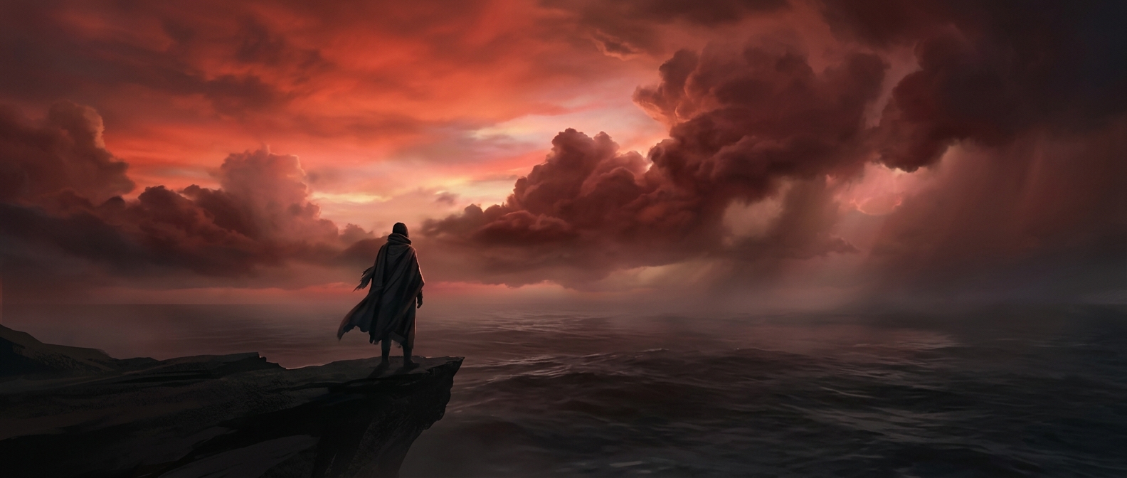 Red skies in the morning signaled impending severe weather
