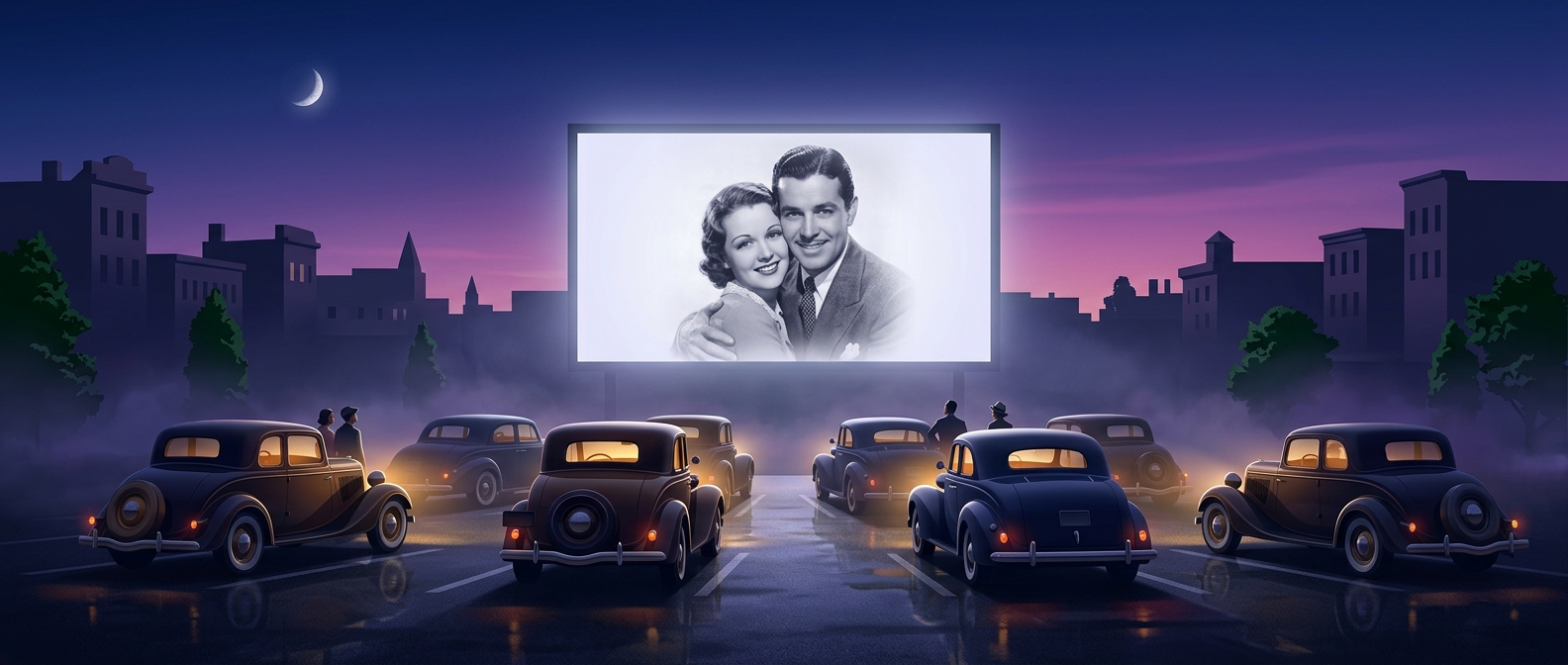 The first drive-in cinema began in a backyard
