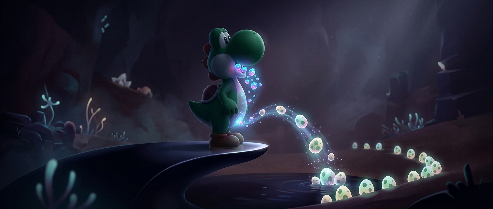 Yoshi lays eggs instantly after consuming sweet berries