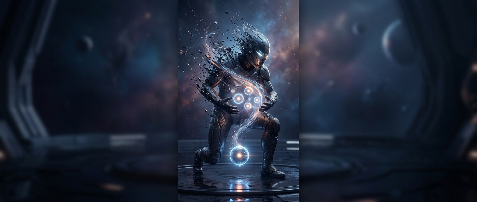 Intergalactic hunters magically compress into tiny spheres
