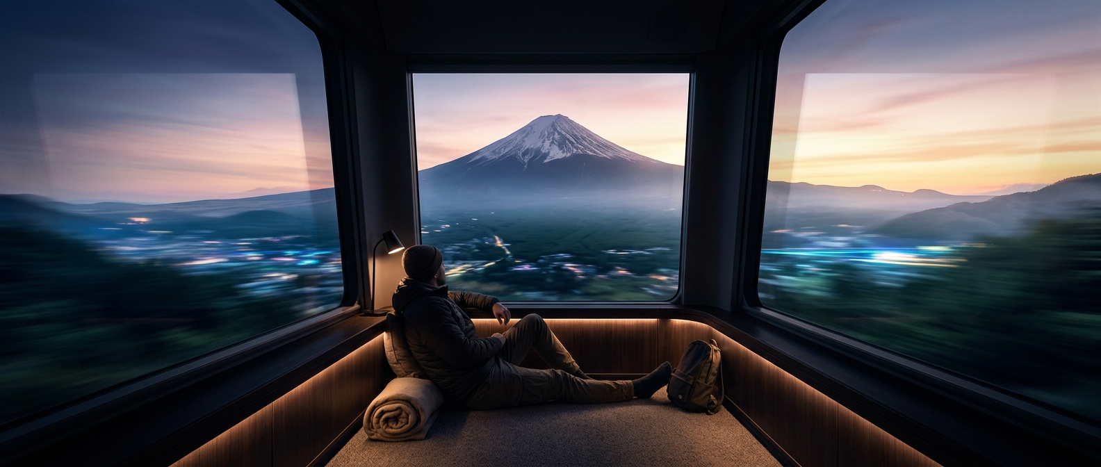 Wake up to Mount Fuji from Japan’s overnight train