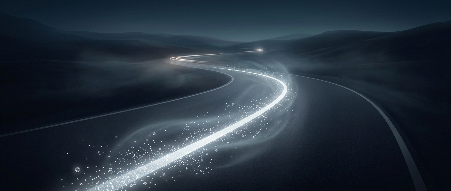 Why highway paint contains tiny glass beads