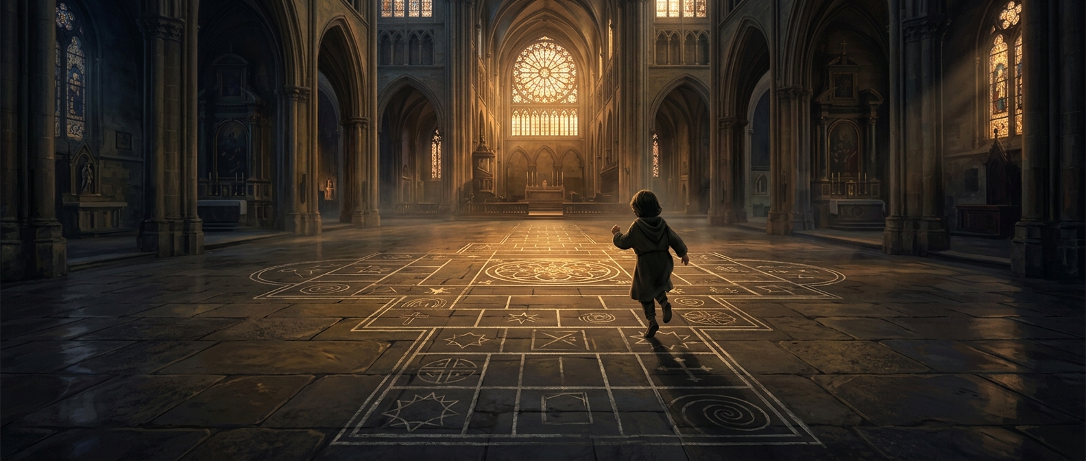 The church-floor design hidden in hopscotch