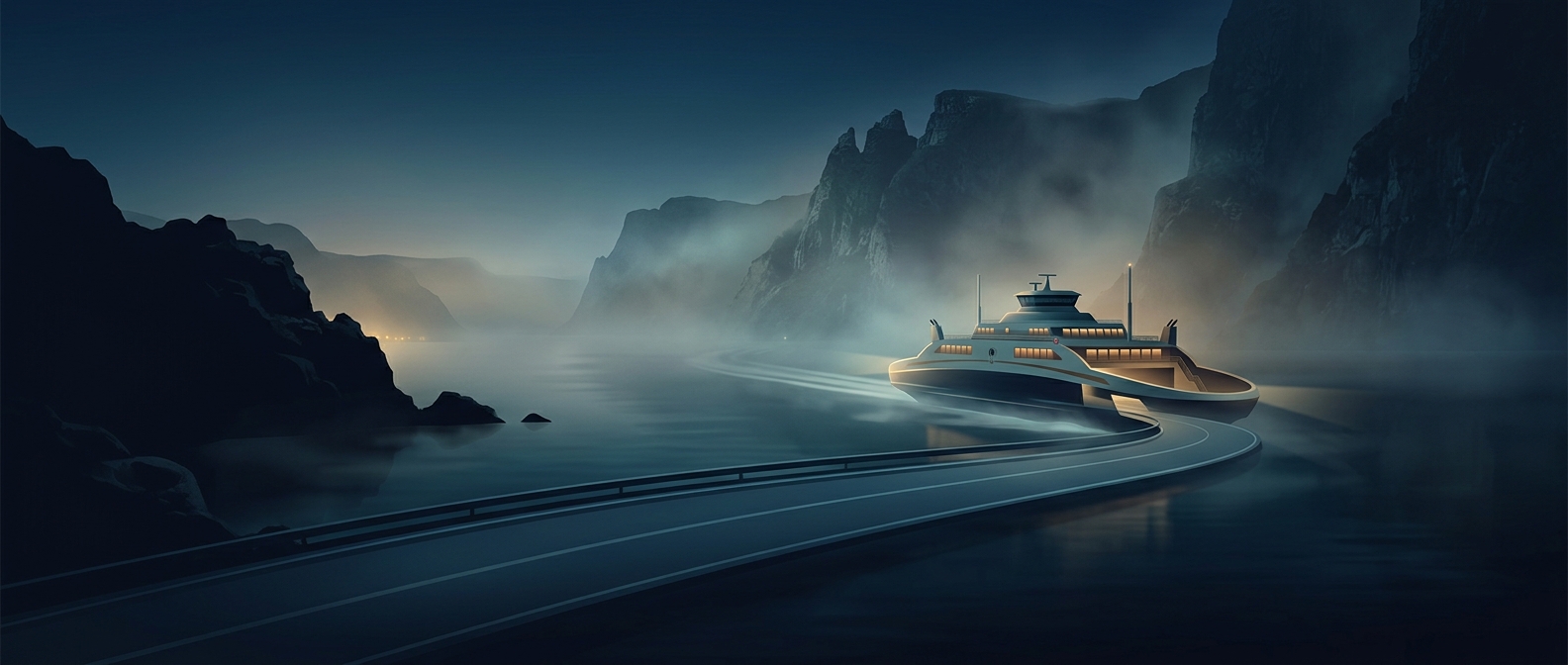 Norwegian fjord ferries act as critical highway extensions