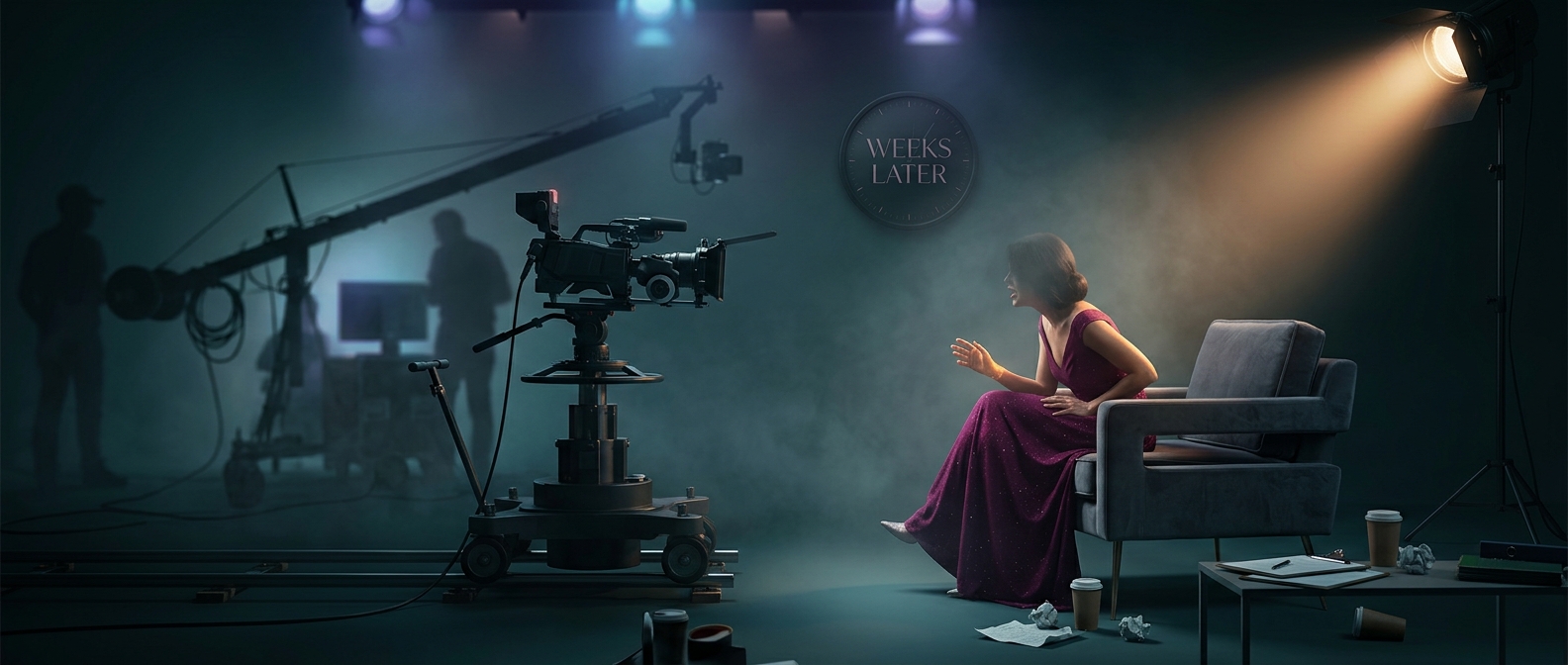 Reality-show confessionals are often filmed weeks later