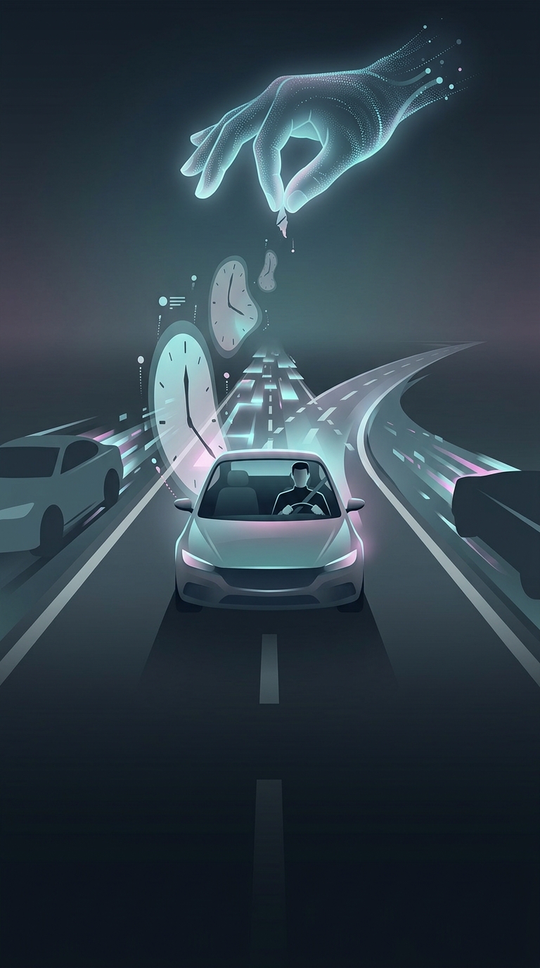 You are driving a 20-mile commute. How much time do you actually save by speeding at 80mph instead of 65mph?