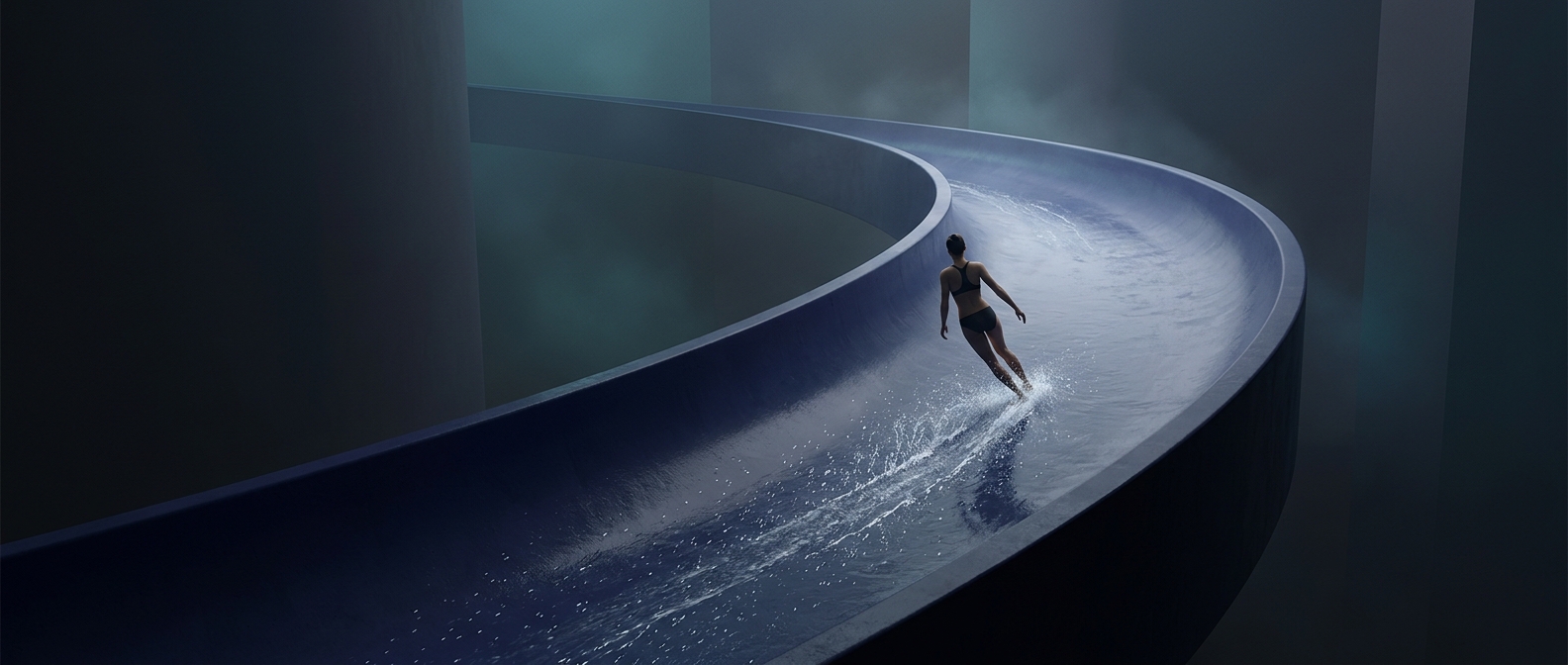 Slip and slides require perfectly wet painted concrete