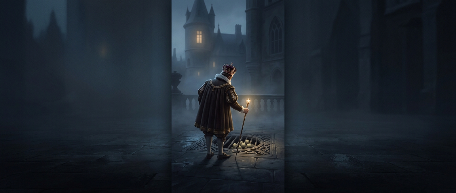 The king who blocked his own escape route