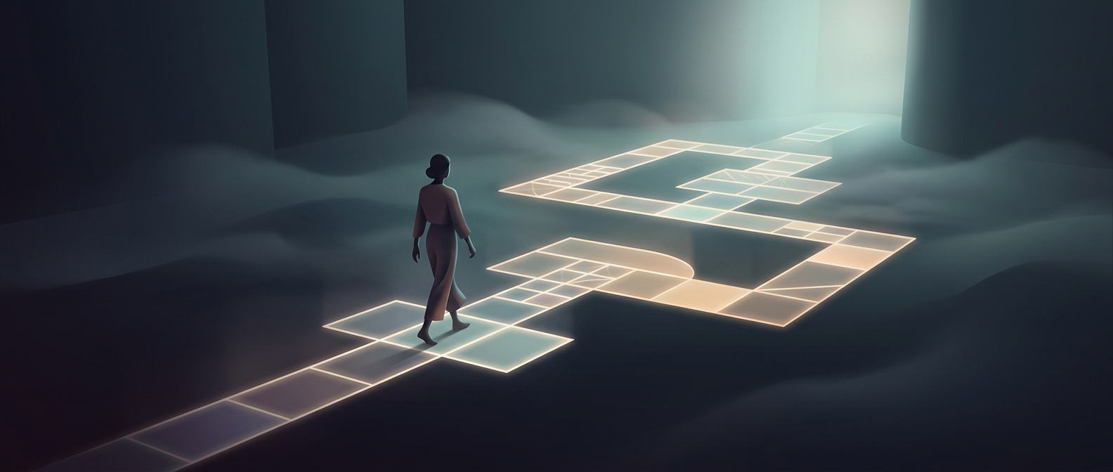 Tossing small objects into numbered sequential squares dictates intricate hopping paths