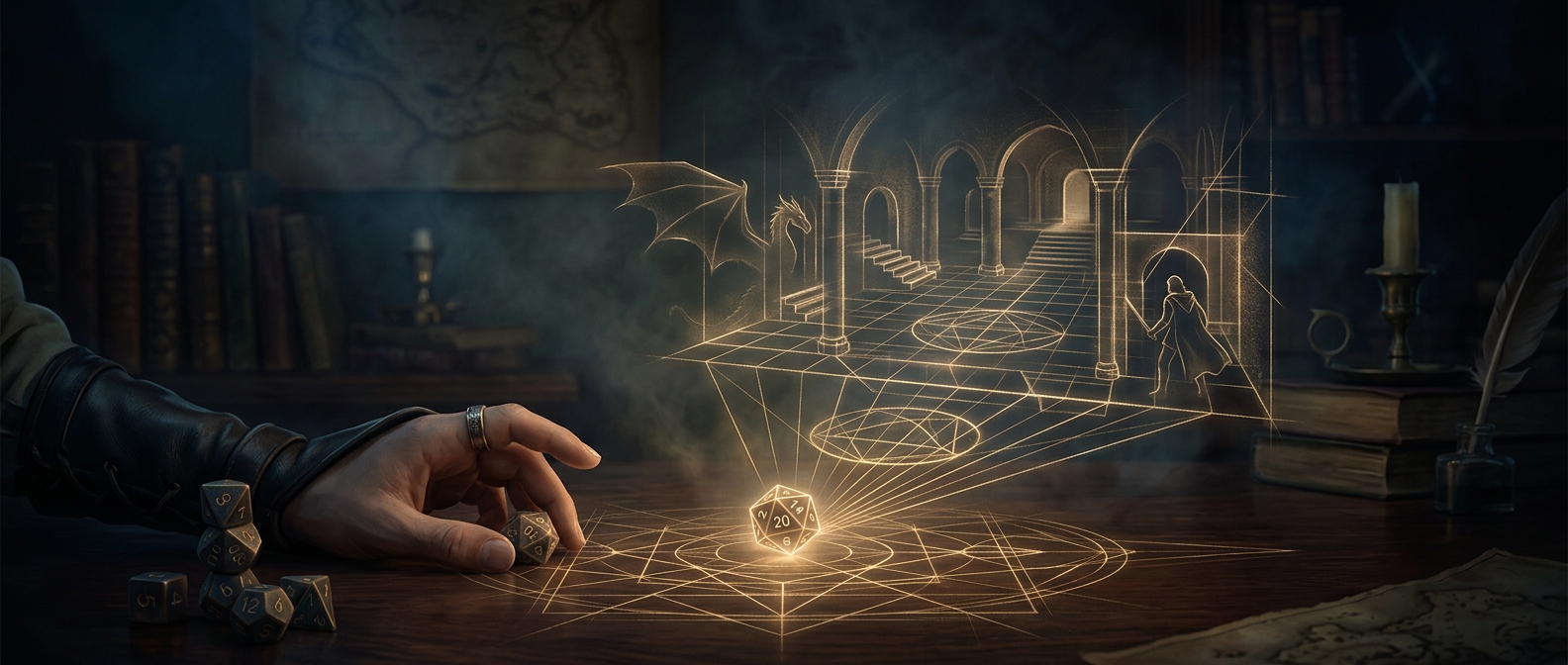 Dungeons and Dragons relies on imaginary geometry