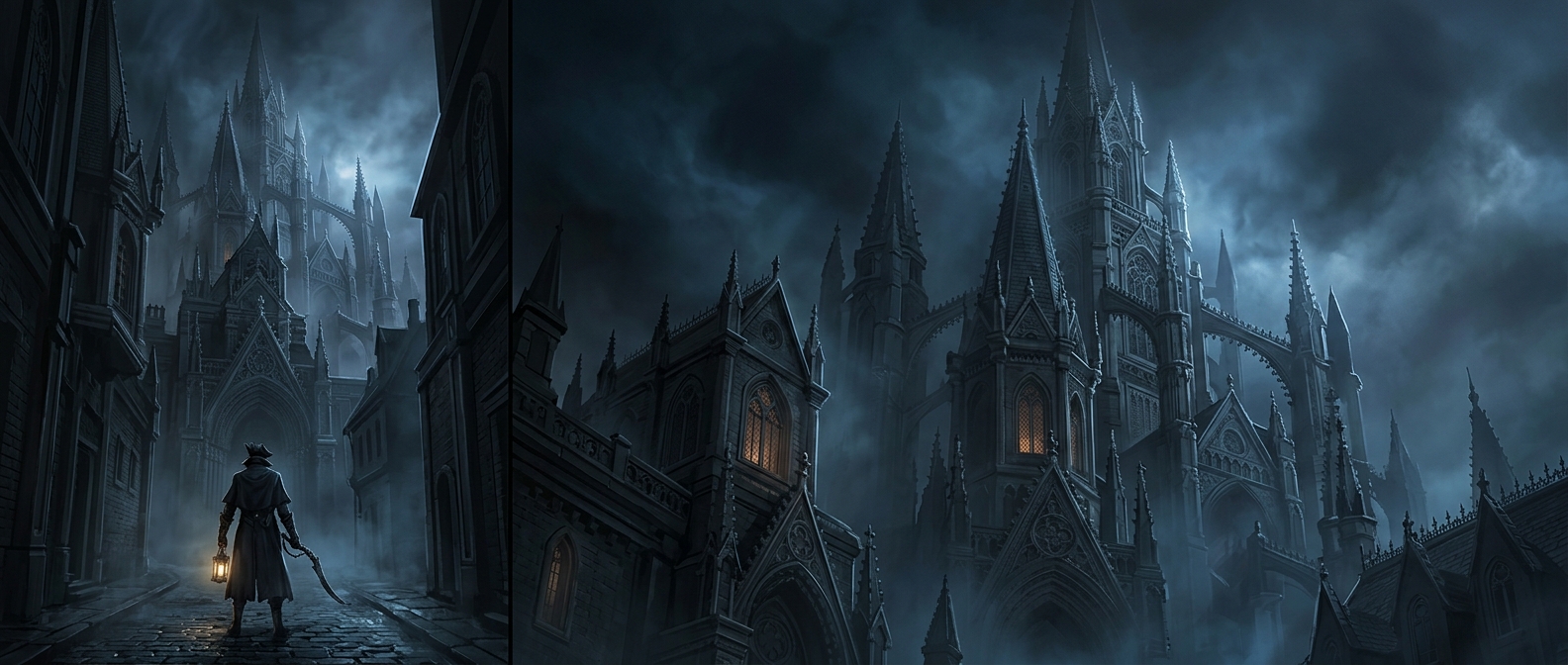 Bloodborne features intricately detailed Victorian buildings