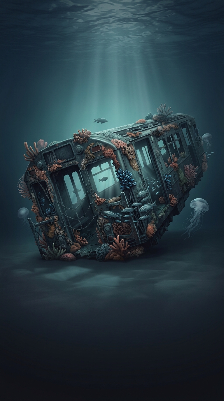 New York City dumped thousands of obsolete subway cars into the Atlantic Ocean between 2001 and 2010 to create artificial reefs for marine life.