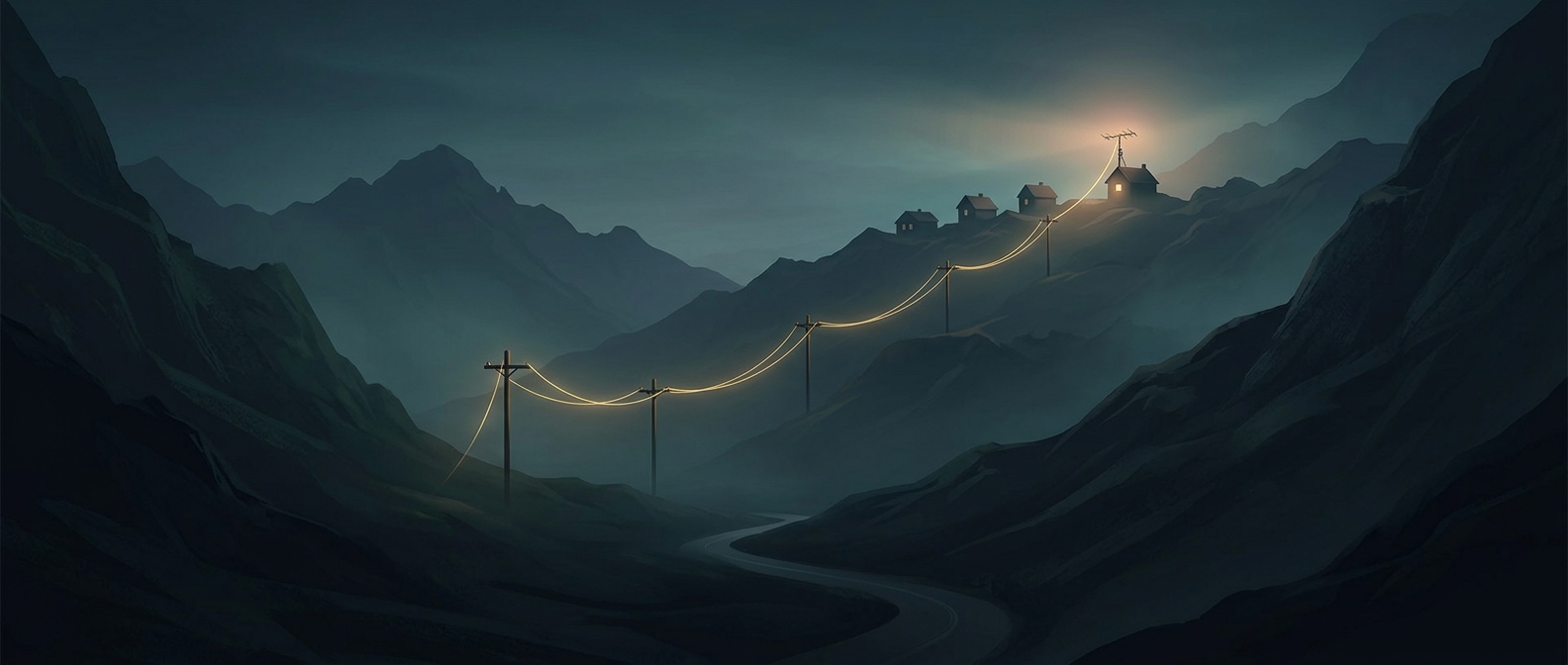 Cable TV began in towns blocked by mountains