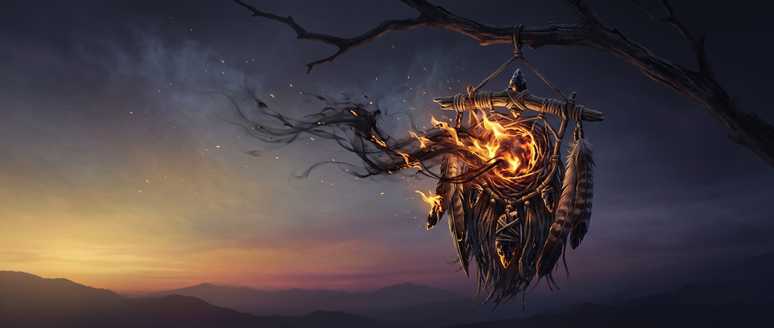 Traditional sleep talismans burn trapped nightmares at dawn