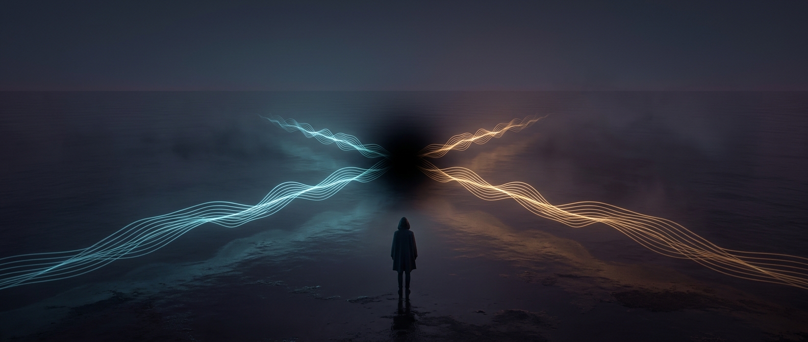 Two bright lights can create darkness