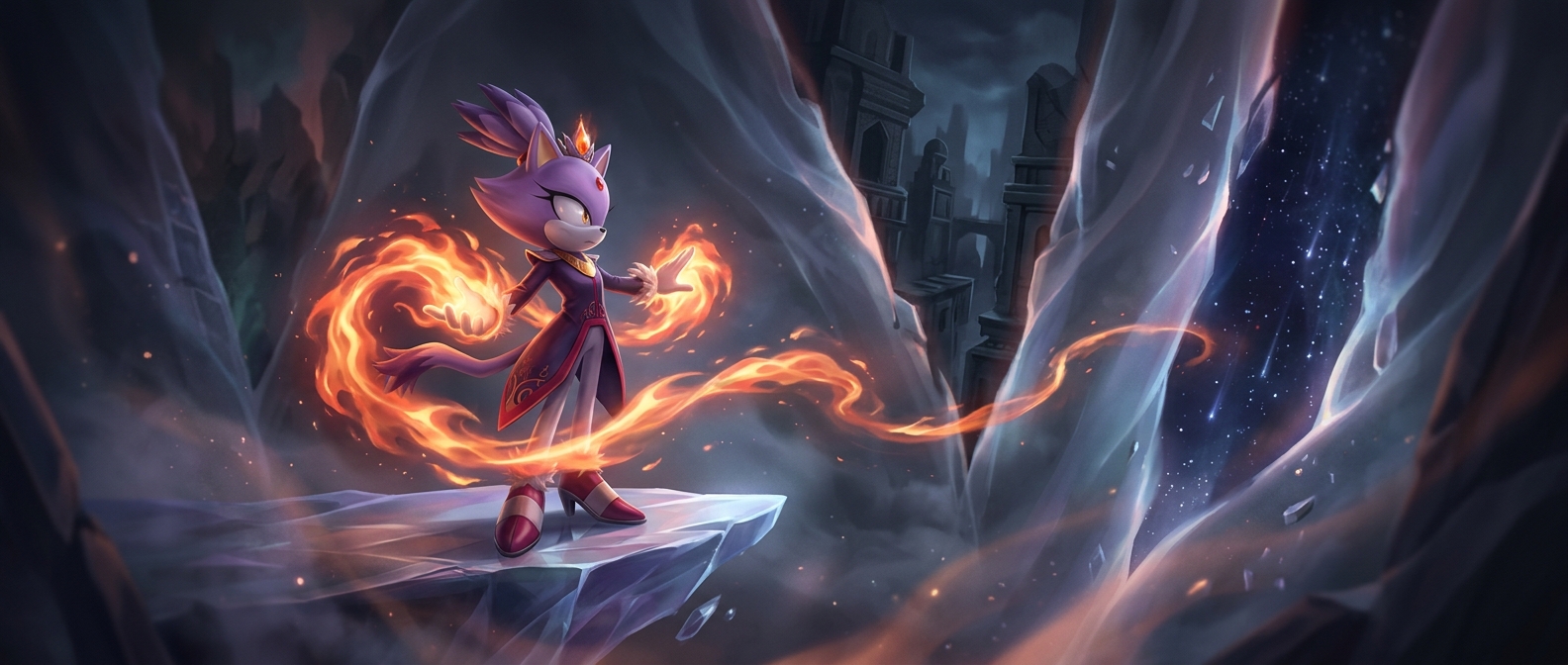 Blaze the Cat is a fiery princess from another dimension