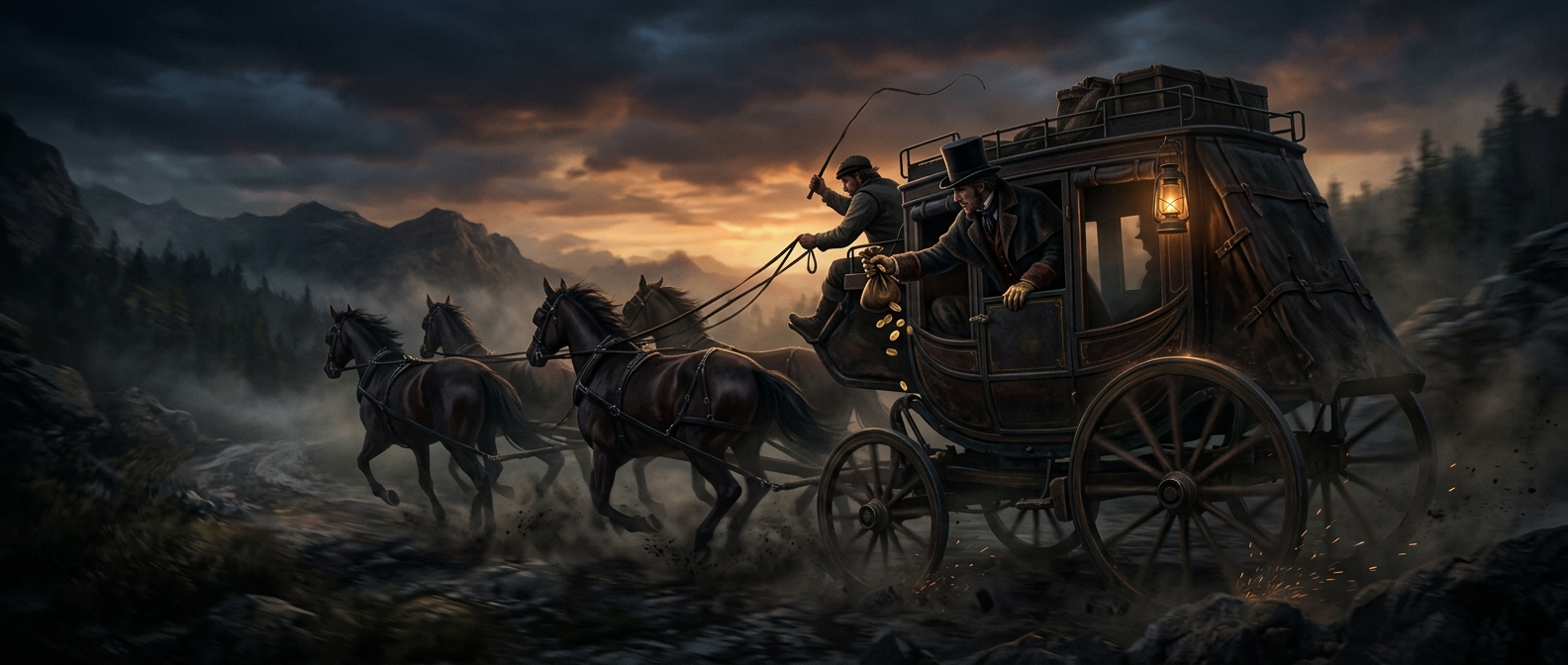Rich passengers paid to make stagecoaches go faster
