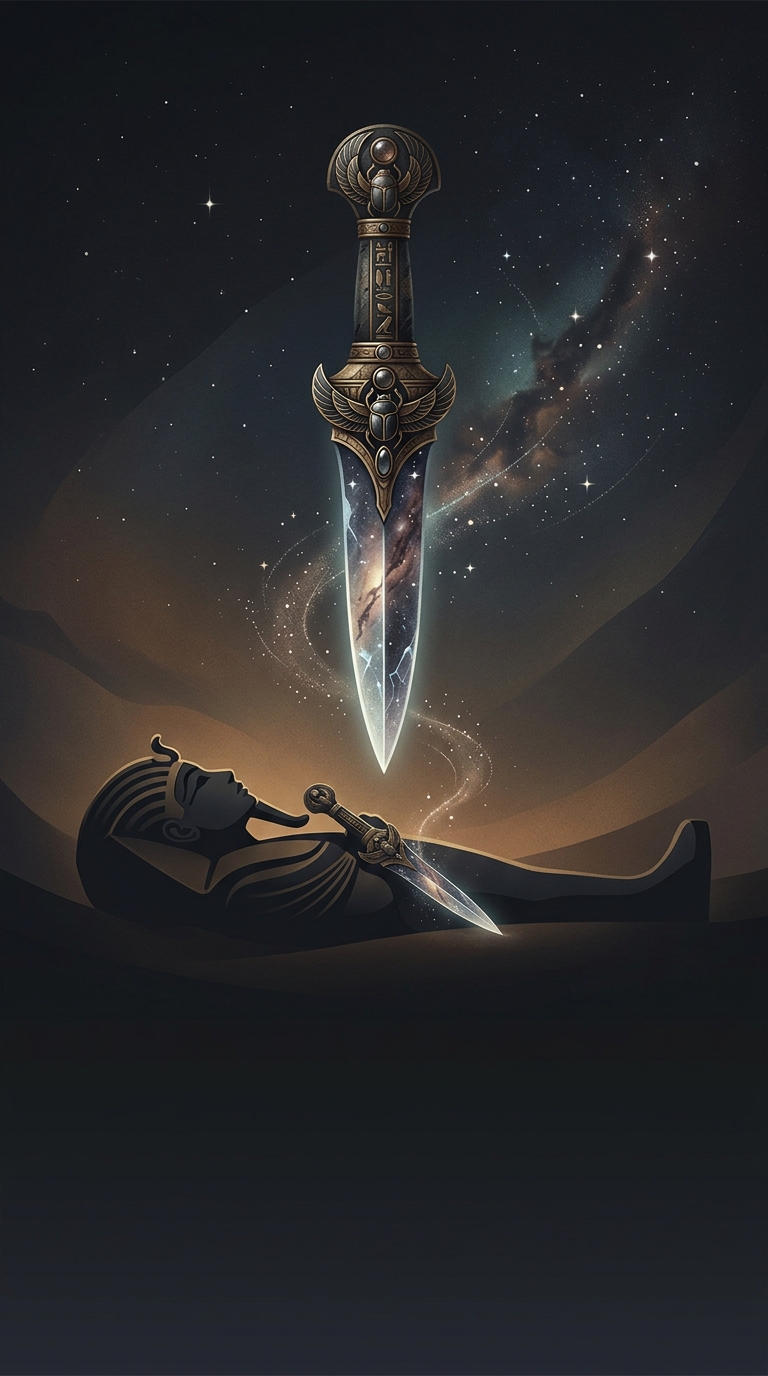 King Tutankhamun was buried with a dagger completely forged from a meteorite, meaning the famous boy king was technically armed with space weapons.
