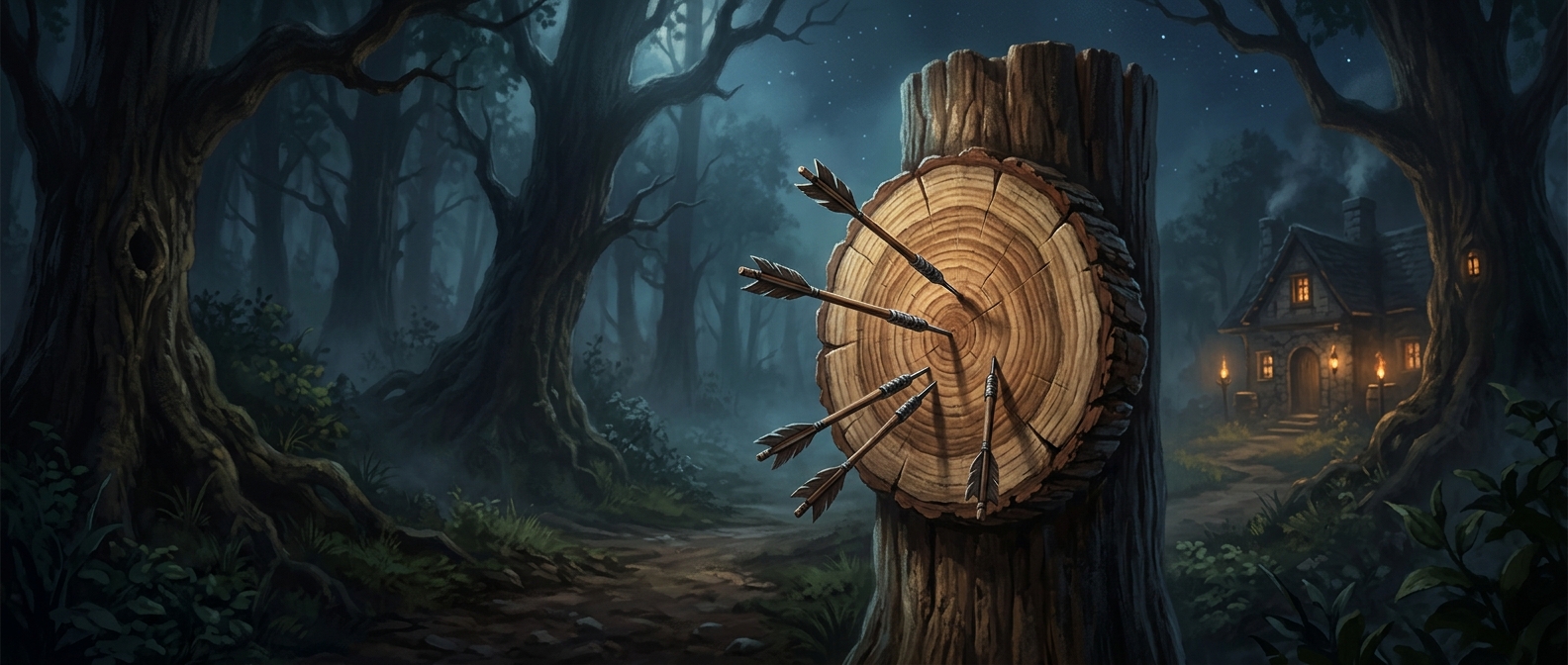Dartboards began as slices of tree trunks