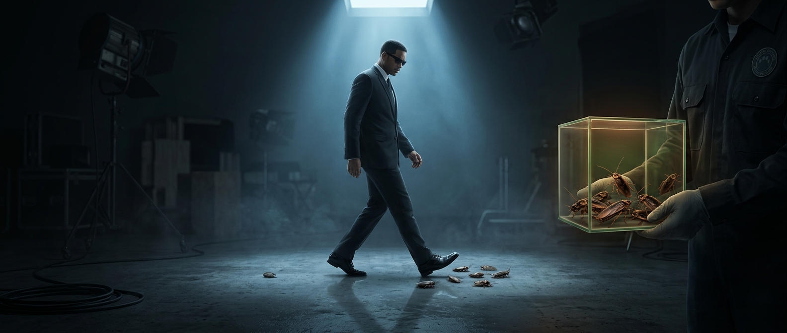 Why Will Smith stomped fake cockroaches in Men in Black