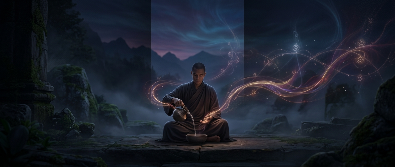 Tantric practices weave mundane acts into exercises