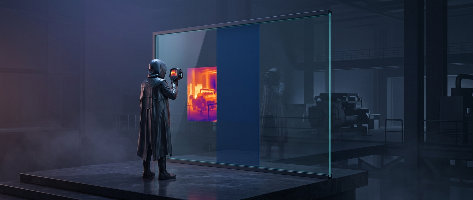A pane of glass can fool a thermal camera