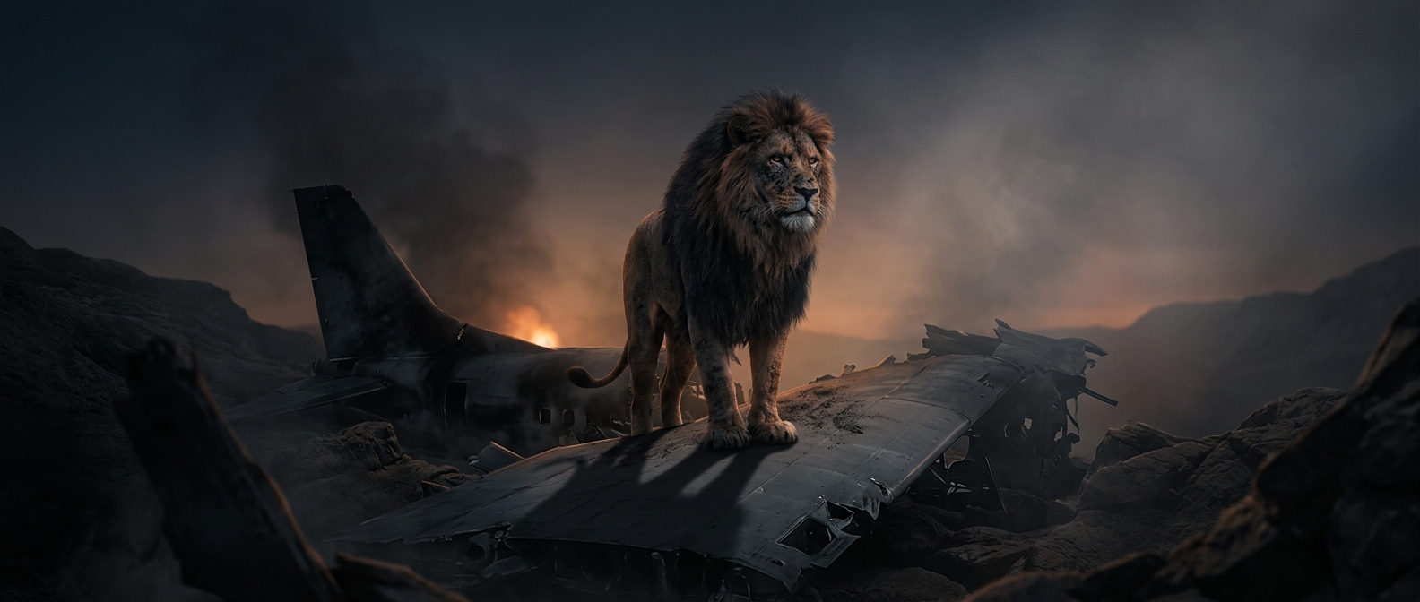 The MGM lion that survived a plane crash