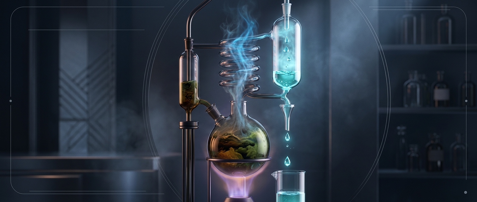 How distillation separates mixed liquids