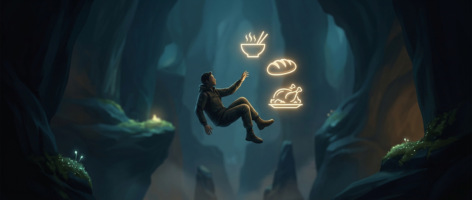 Pausing midair lets you eat your way back to health