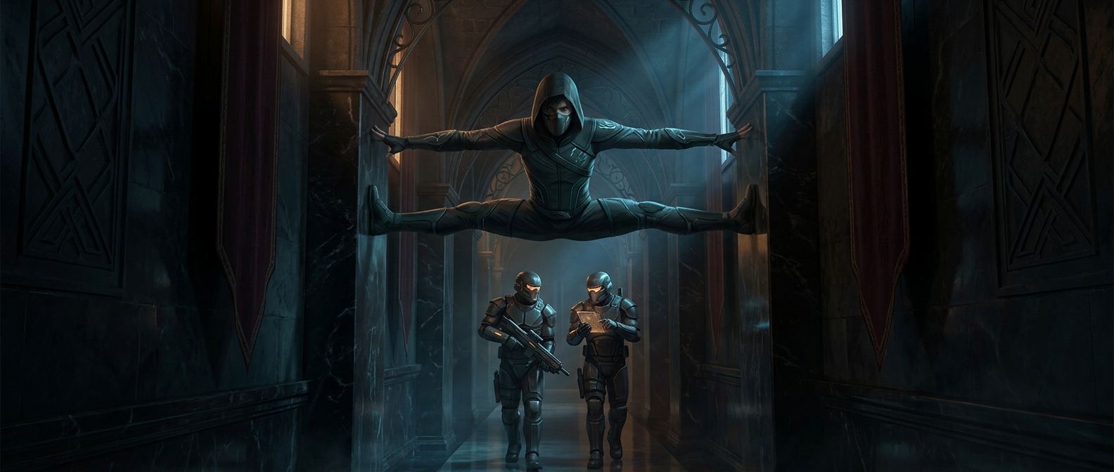 Splinter Cell let you hide above guards
