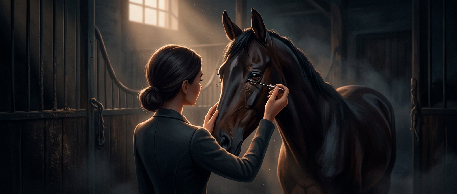 Why movie horses get their eyelashes brushed