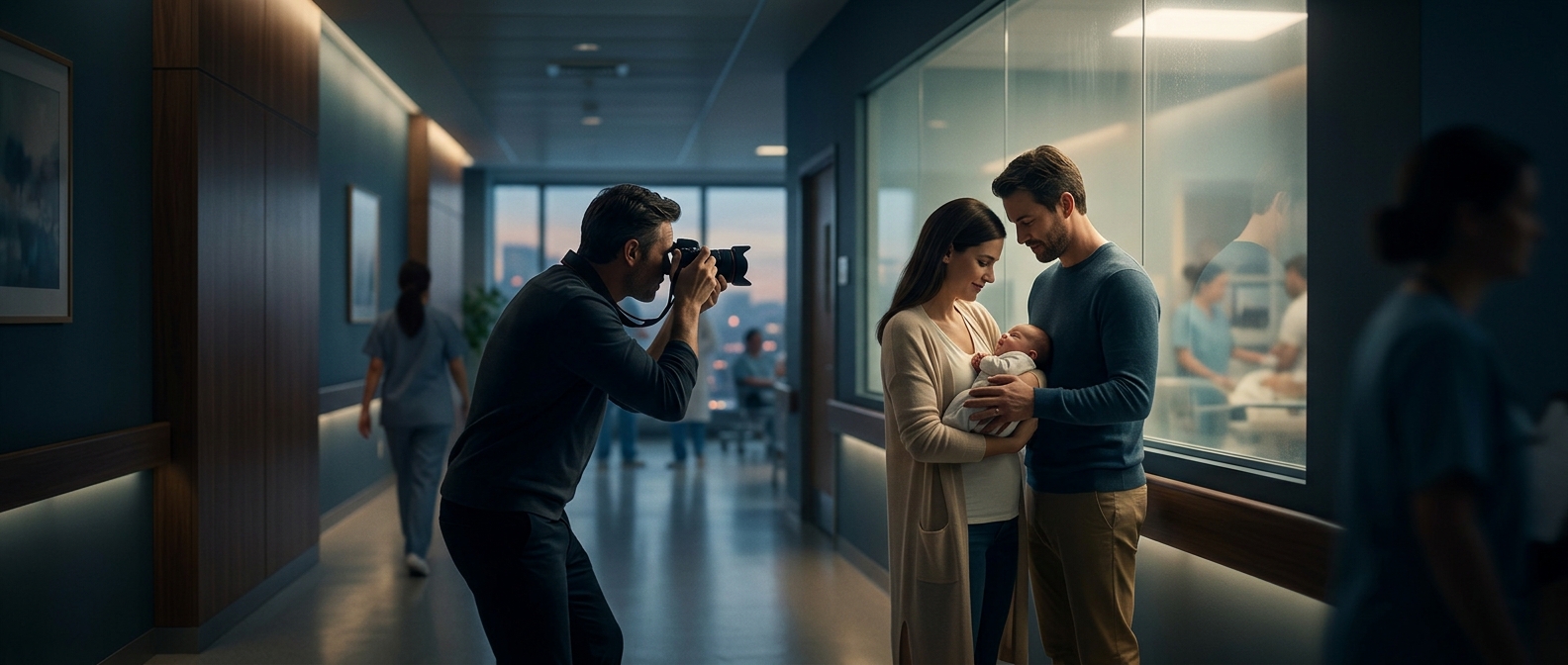 Why newborn photos arrive when parents are exhausted