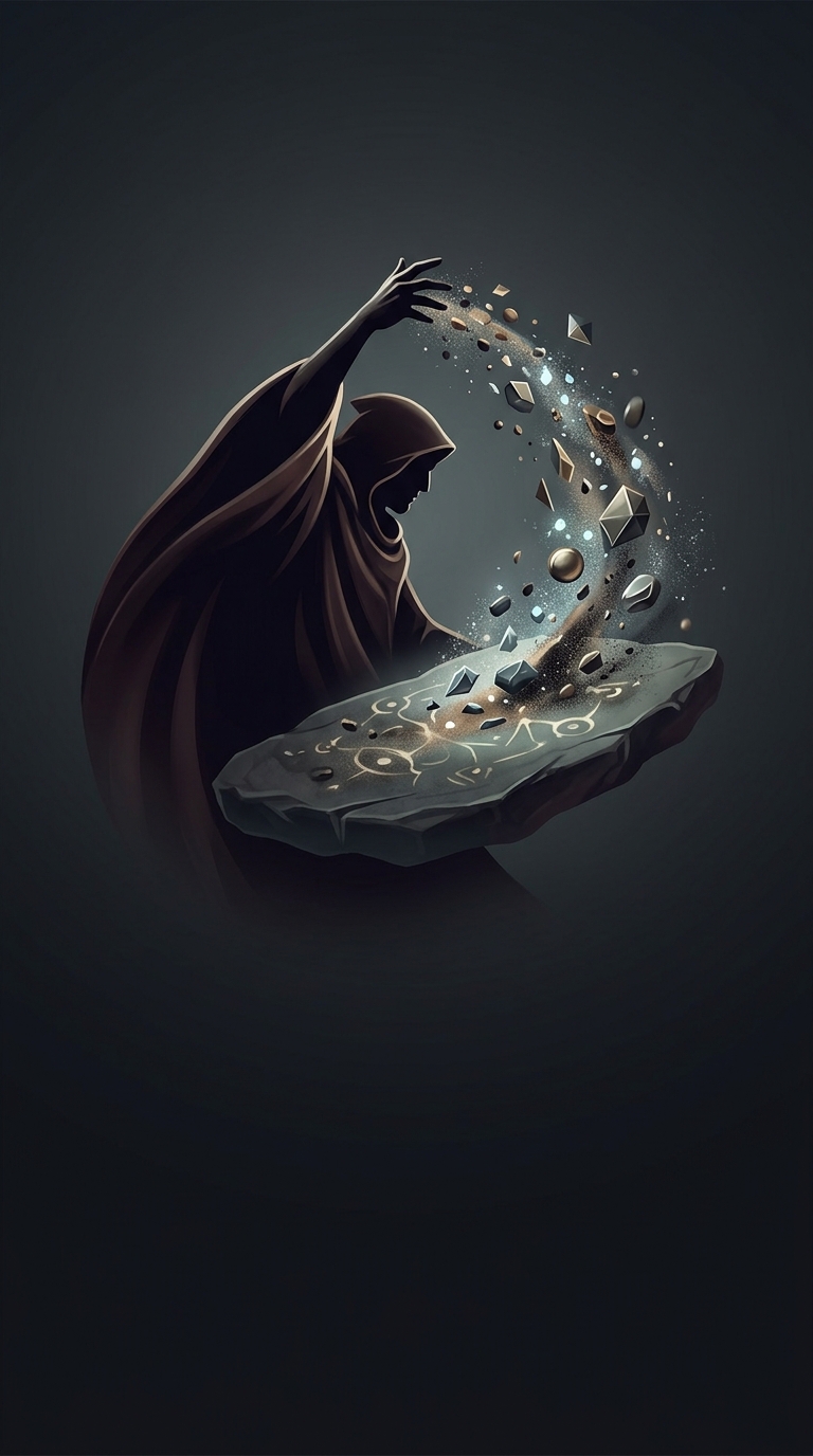 Geomancy is an ancient form of divination that literally translates to earth divination, originally performed by tossing handfuls of dirt onto the ground and reading the patterns.