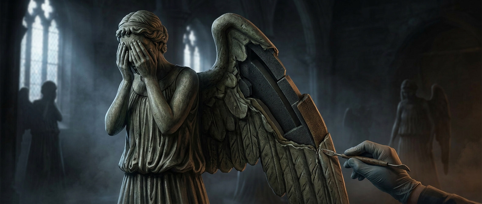 Doctor Who's terrifying angels were actors in foam