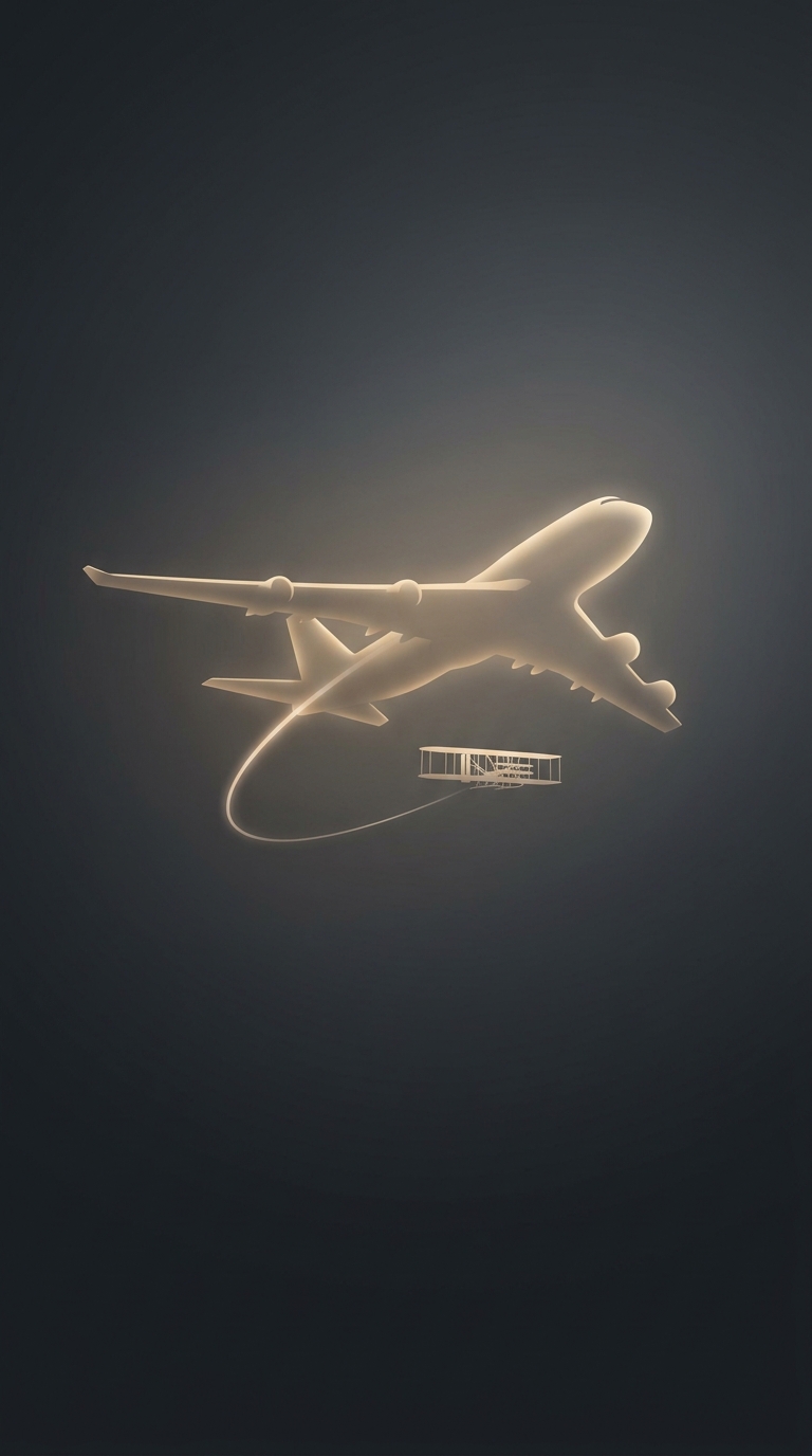 Wright brothers' very first successful airplane flight in 1903 covered a distance of one hundred and twenty feet, which is actually shorter than the wingspan of a modern Boeing 747.