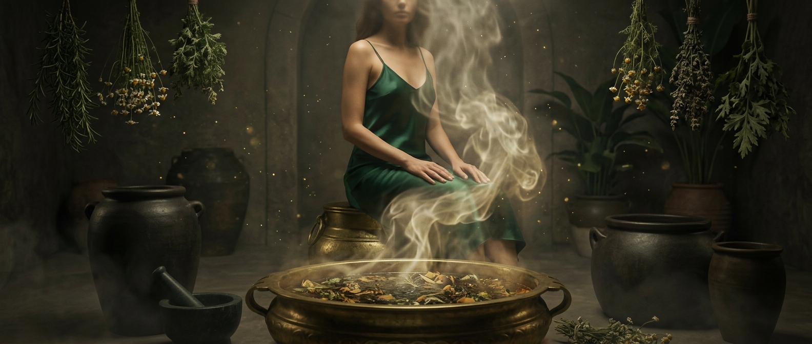 Boiling herbs near your nether regions is trendy
