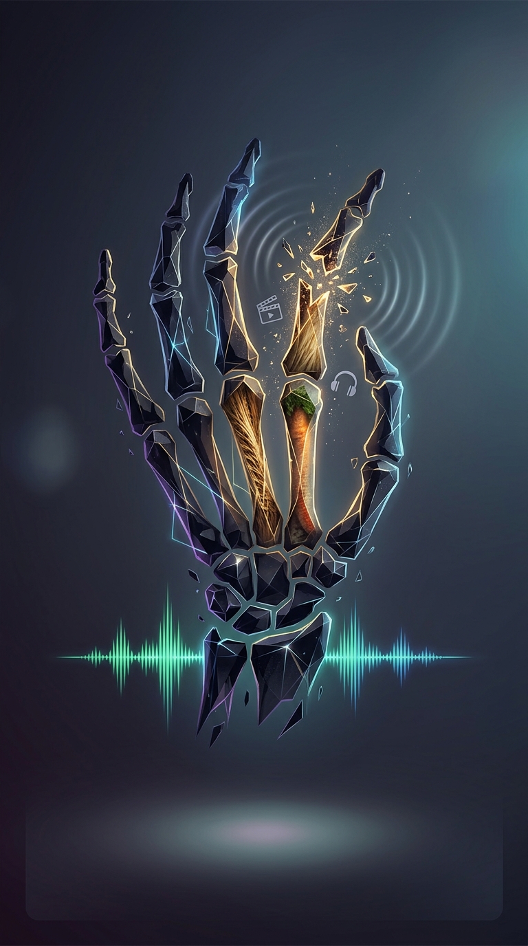 What surprisingly edible item do Hollywood sound designers snap to create breaking bone noises?