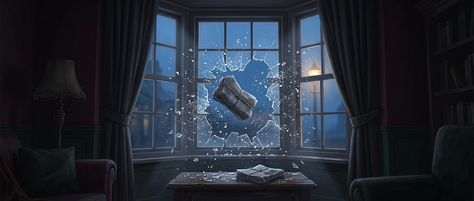 In Paperboy, newspapers go through windows