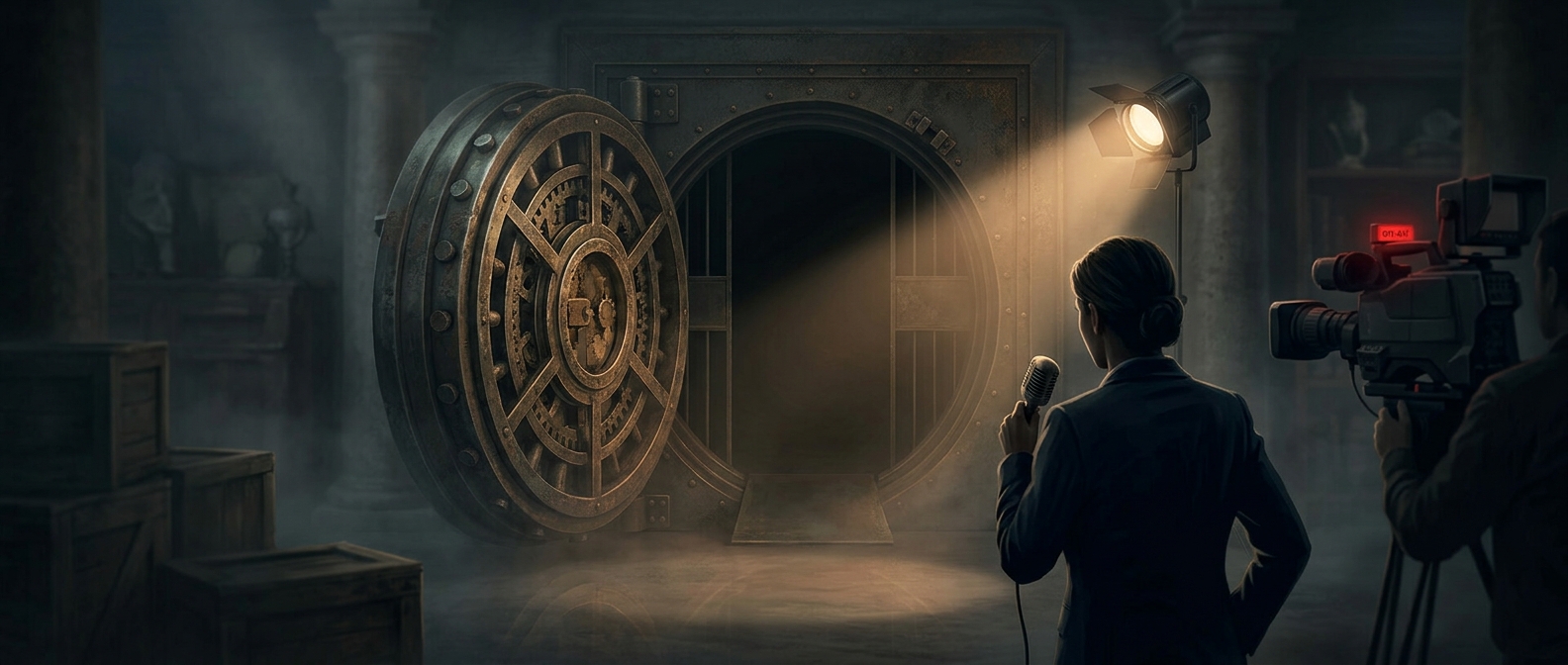 Millions watched a live broadcast of an empty vault