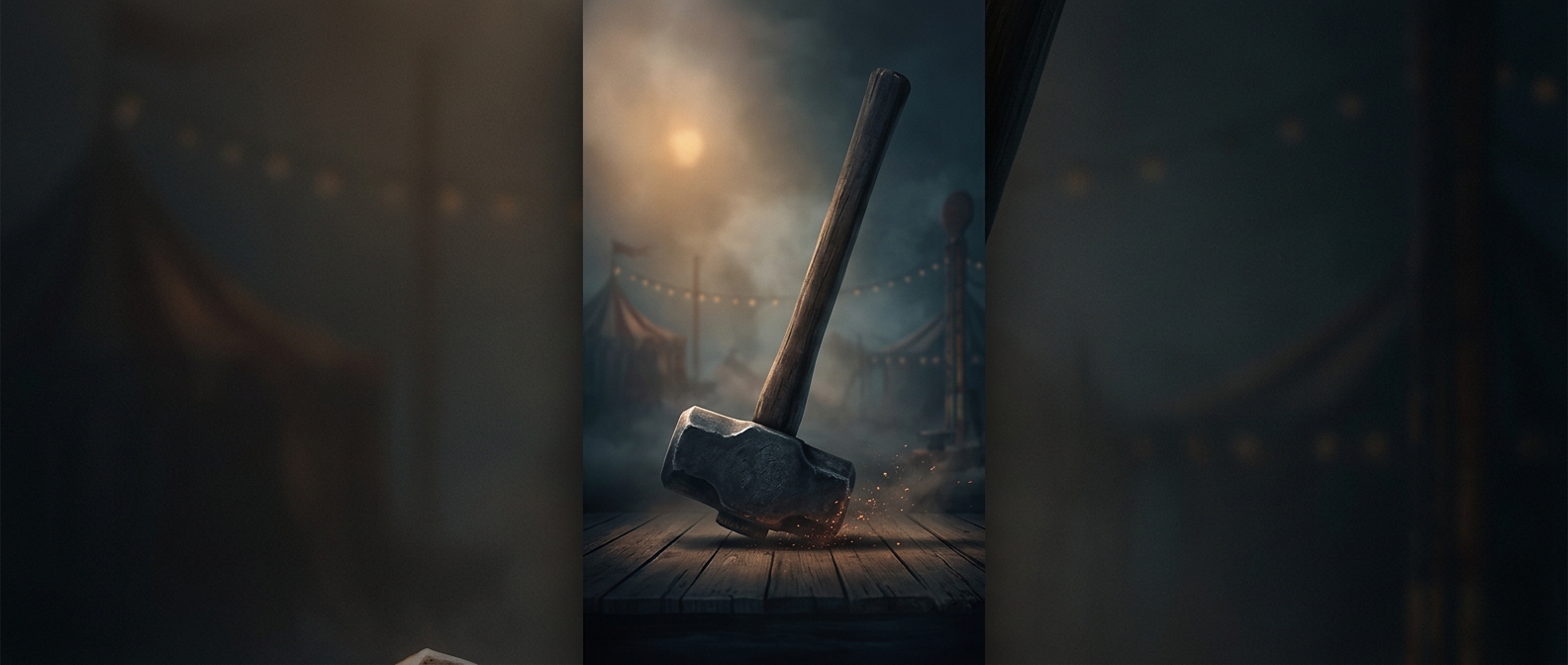 Why fairground hammers are so hard to hit