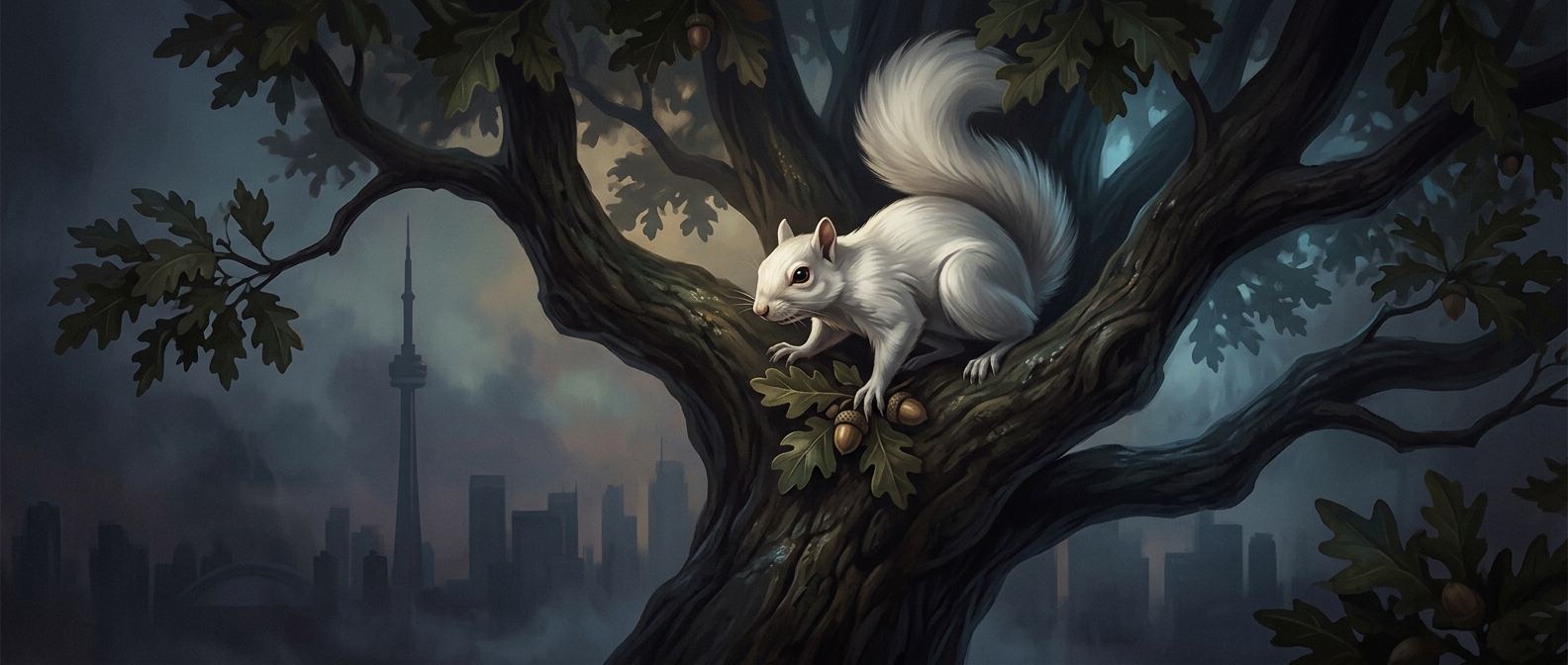 Toronto's white squirrels defend their turf