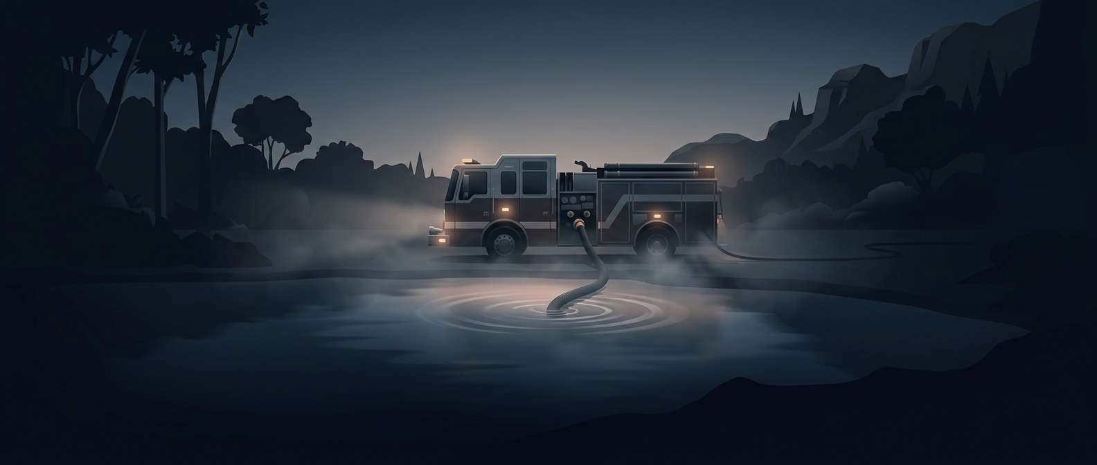 How fire engines draw water from lakes