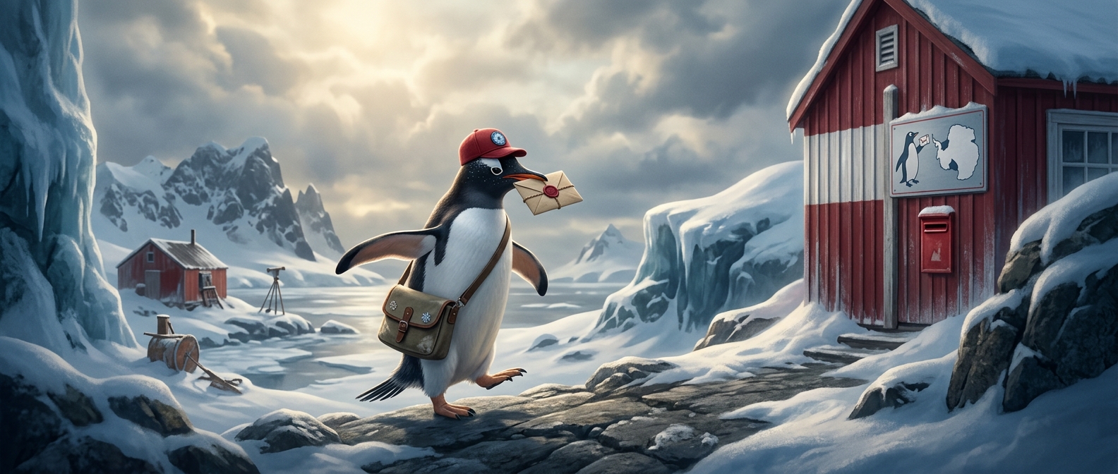 Antarctica has a post office run by penguin researchers