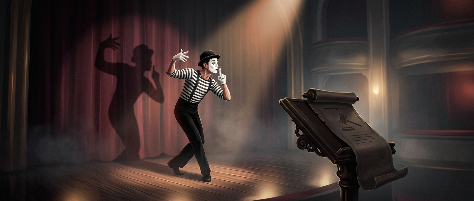 Mime thrived when actors were forbidden to speak