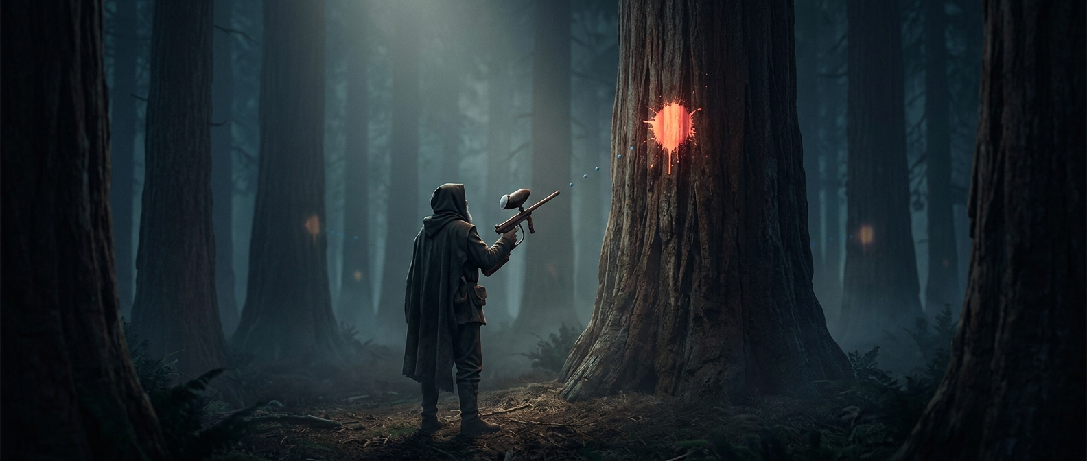 Paintball began by marking trees and cattle