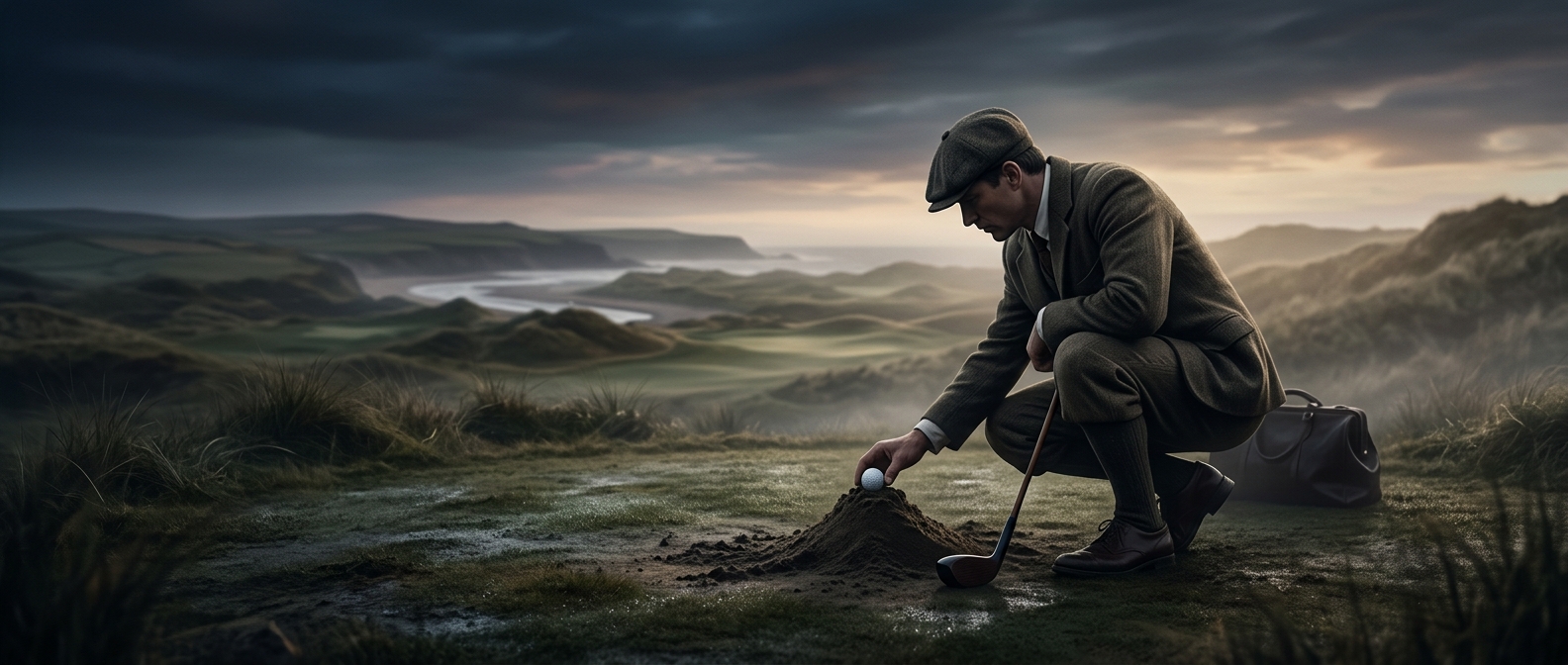 Before golf tees, players built tiny sand mounds