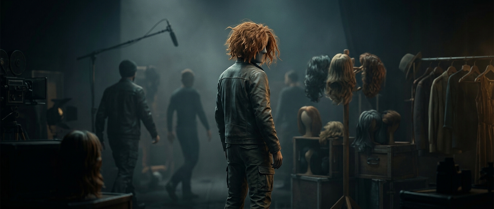 Wearing terrible wigs to hide faces
