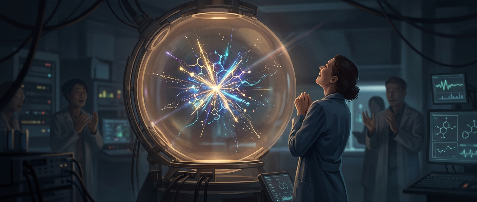 Atoms that exist for less than a blink